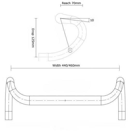 detail AUTHOR Řidítka ACO-HB Gravel X8