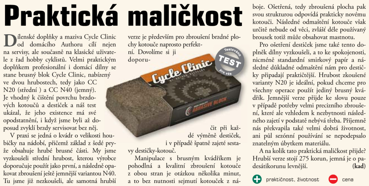 detail AUTHOR Brusný blok CC N40 jemný