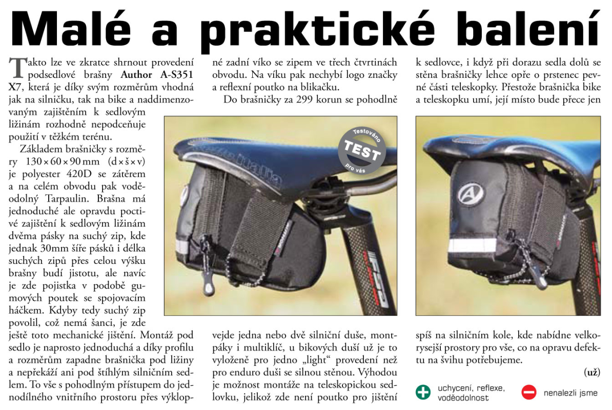detail AUTHOR Brašna pod sedlo A-S351 X7