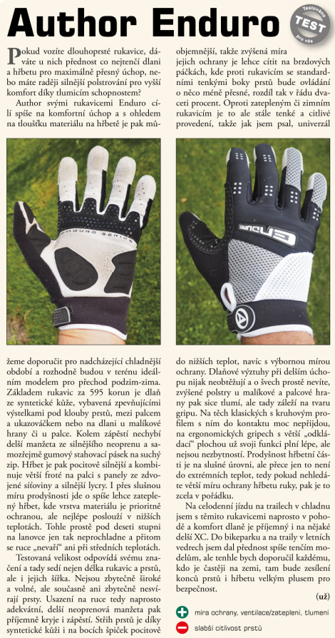 detail AUTHOR Rukavice Men Enduro d/p