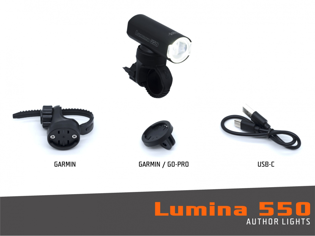 detail AUTHOR Světlo př. LUMINA 550 lm USB Alloy