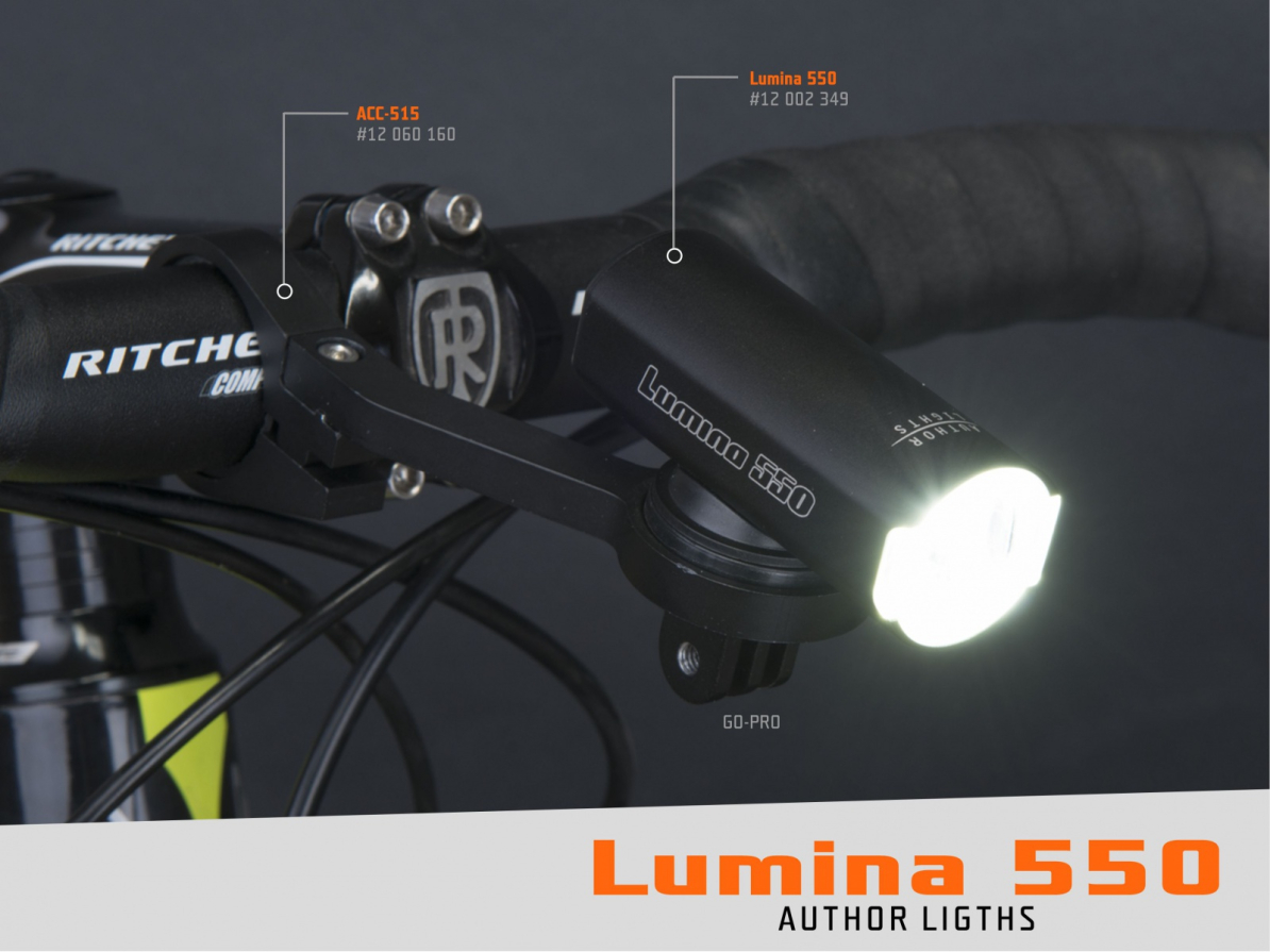 detail AUTHOR Světlo př. LUMINA 550 lm USB Alloy