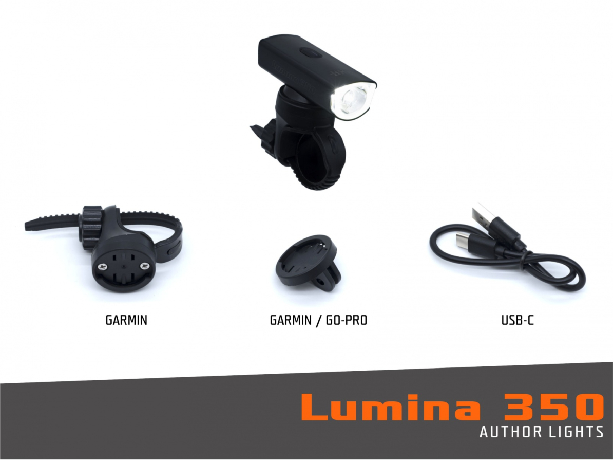 detail AUTHOR Světlo př. LUMINA 350 lm USB Alloy