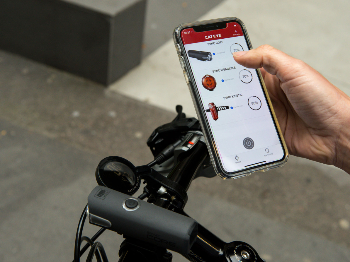 detail CATEYE Světlo zad. CAT TL-NW100K SYNCKinetic