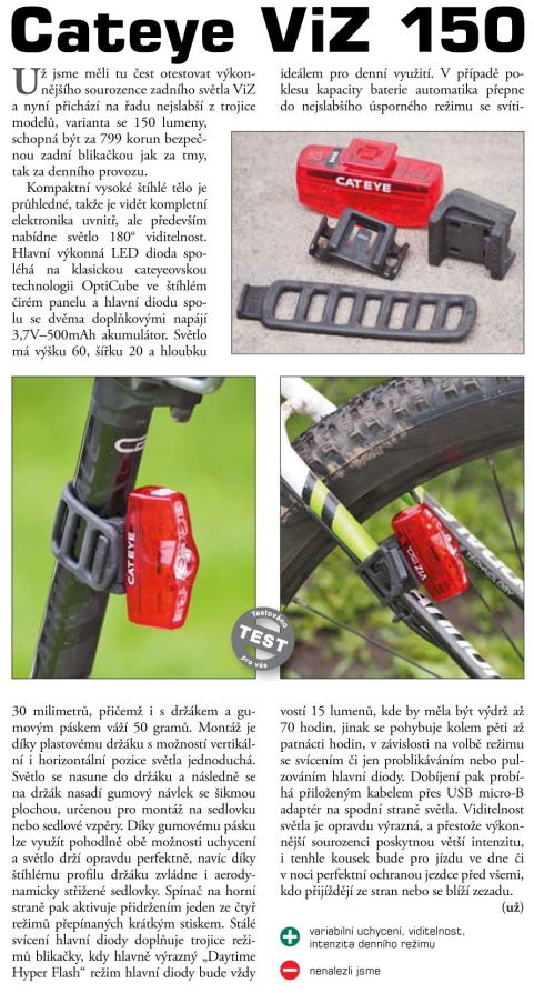 detail CATEYE Světlo zad. CAT TL-NW100K SYNCKinetic