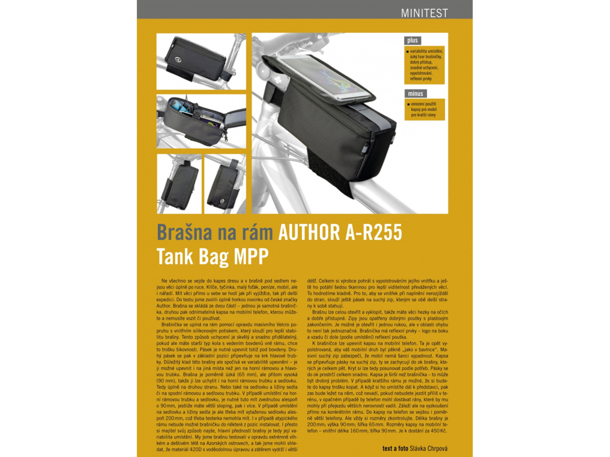 detail AUTHOR Brašna na rám A-R255 Tank Bag MPP