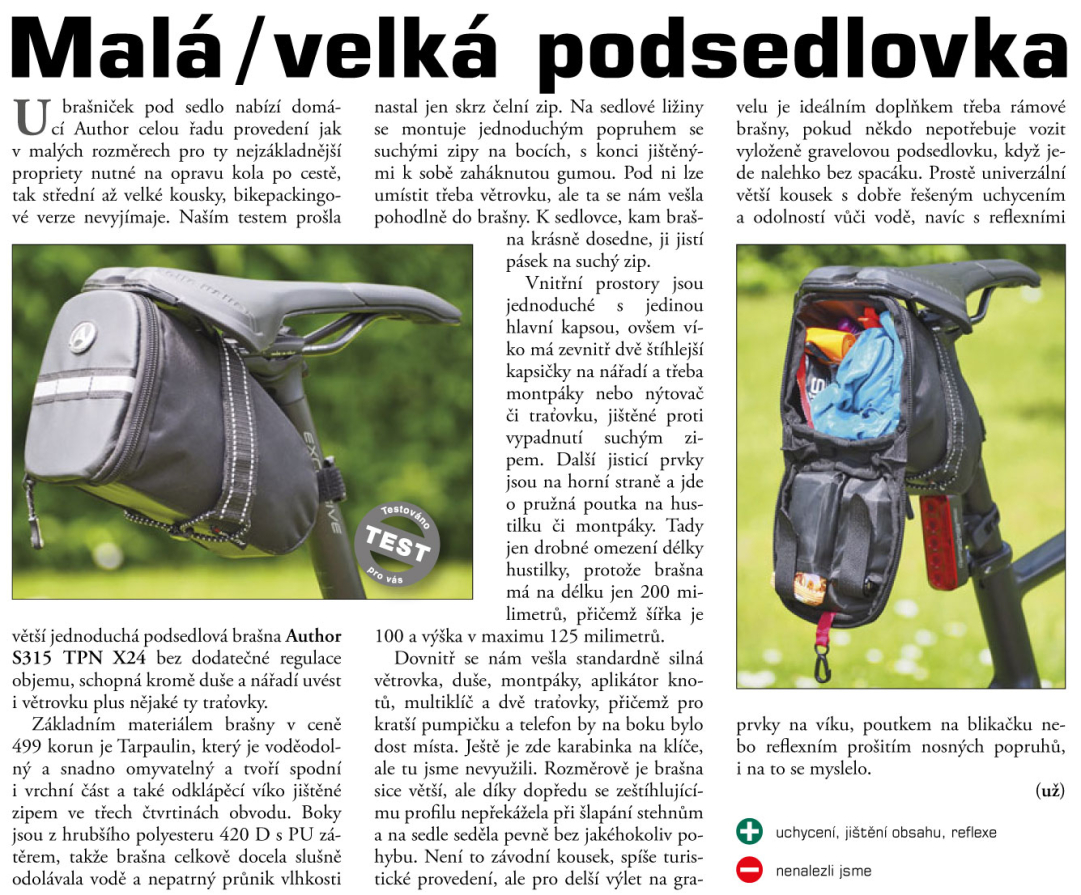 detail AUTHOR Brašna pod sedlo A-S381 TPN X7