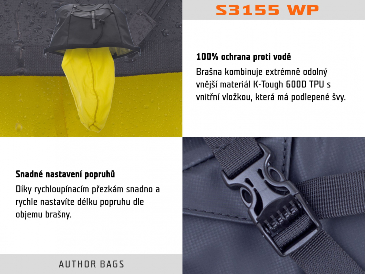 detail AUTHOR Brašna pod sedlo A-S3155 SuMo Waterproof X25