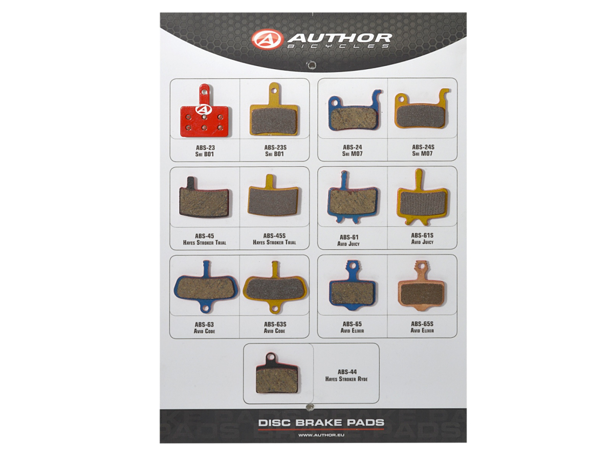 detail AUTHOR Brzdové destičky ABS-44 Hayes Stroker Ryde
